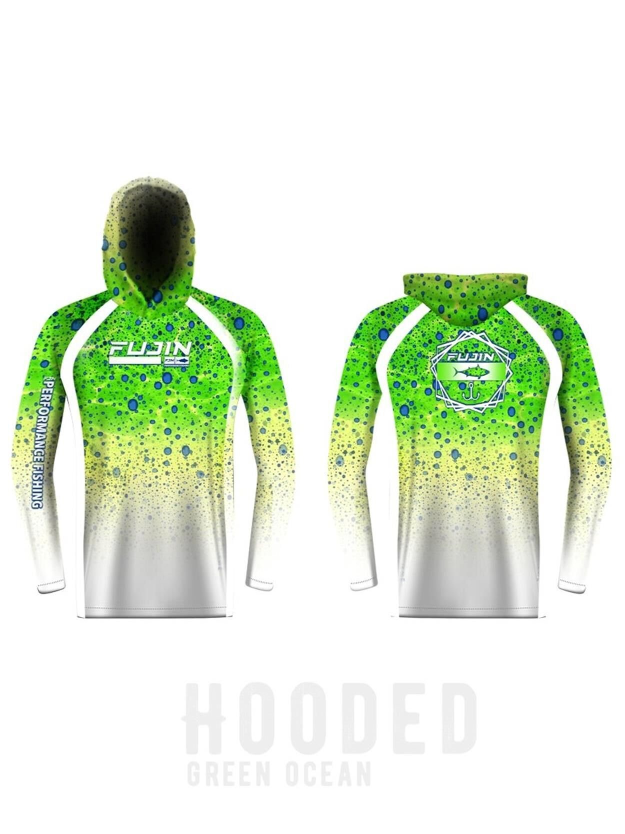 Fujin Performance Hooded Kapüşonlu T-Shirt Green Ocean Green Ocean - S
