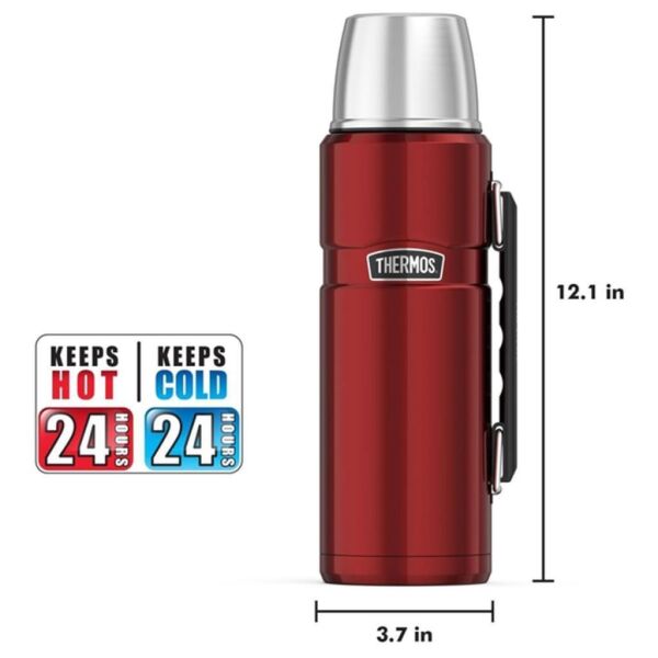 Thermos Stainless King Large 1,2 Lt Termos Cranberry