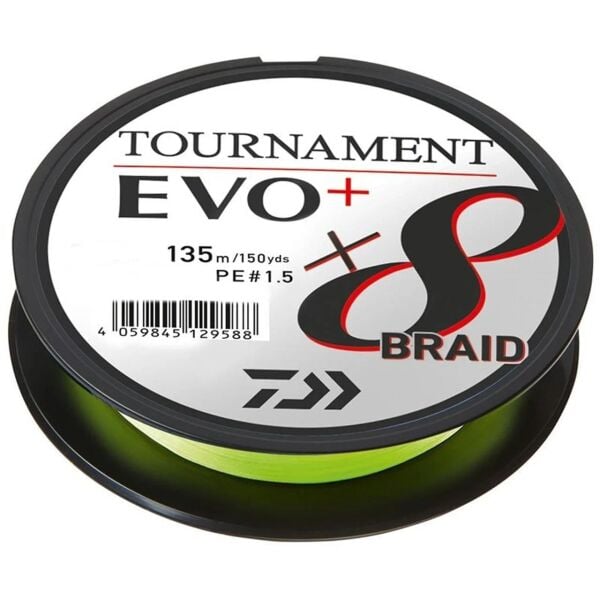 Daiwa Tournament EVO+ 8B Chartreuse İp Misina 135 mt CHARTREUSE - 0,10 mm