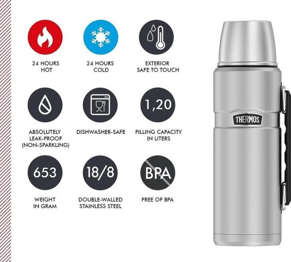Thermos Stainless King Large 1,2 Lt Termos Stainless Steel