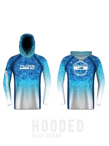 Fujin Performance Hooded Kapüşonlu T-Shirt Blue Ocean Blue Ocean - M