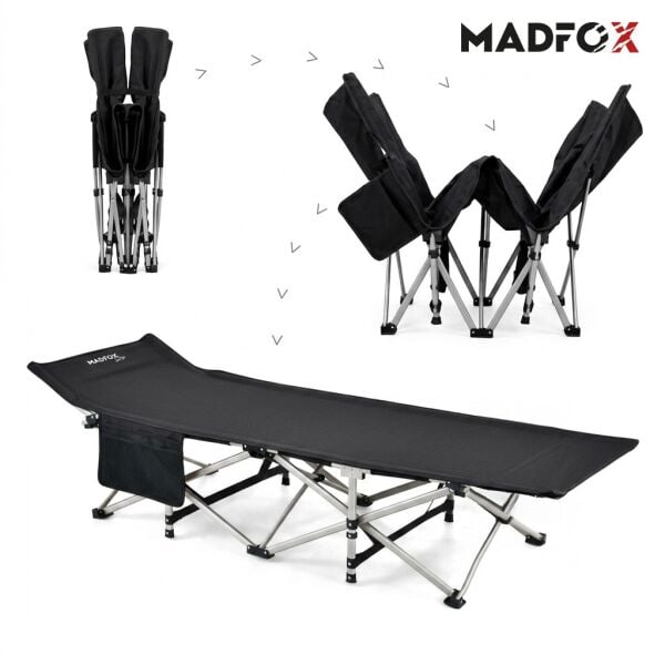 Madfox AeroLift Katlanır Kamp Yatağı Kampet BLACK