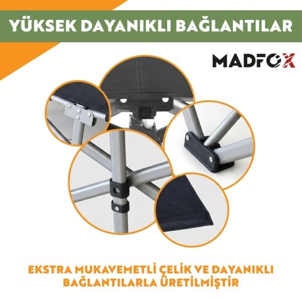 Madfox AeroLift Katlanır Kamp Yatağı Kampet BLACK