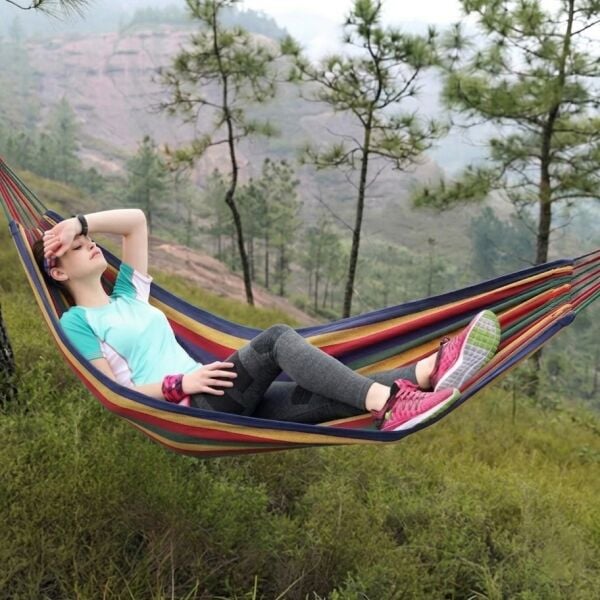 Madfox Tree Bed Lightweight Canvas Hamak KIRMIZI