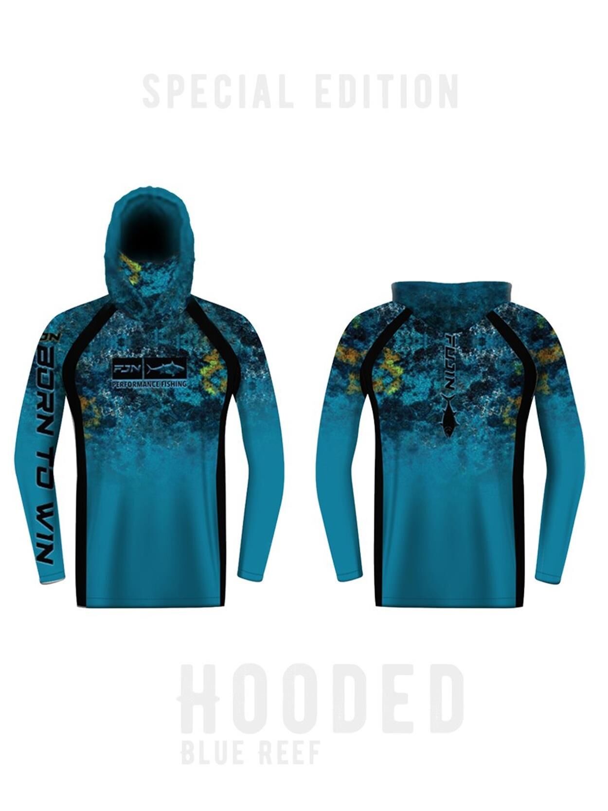 Fujin Performance Hooded Kapüşonlu T-Shirt Blue Reef Blue Reef - 2XL