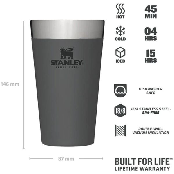 Stanley Adventure Vakumlu Soğuk İçecek Bardağı 0.47 Lt Füme
