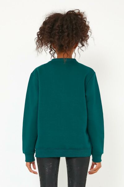 North Trace Seasonal Kadın Sweatshirt ( Kamp Baskılı ) Nefti - S