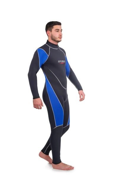Apnea Sport 3 mm Uzun Dalış Elbise SİYAH/MAVİ - XL