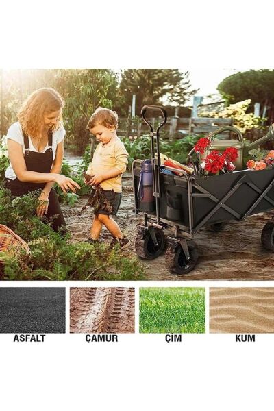 Madfox Voyager Katlanır Çok Amaçlı Yük Taşıma Arabası [Vagon] BLACK