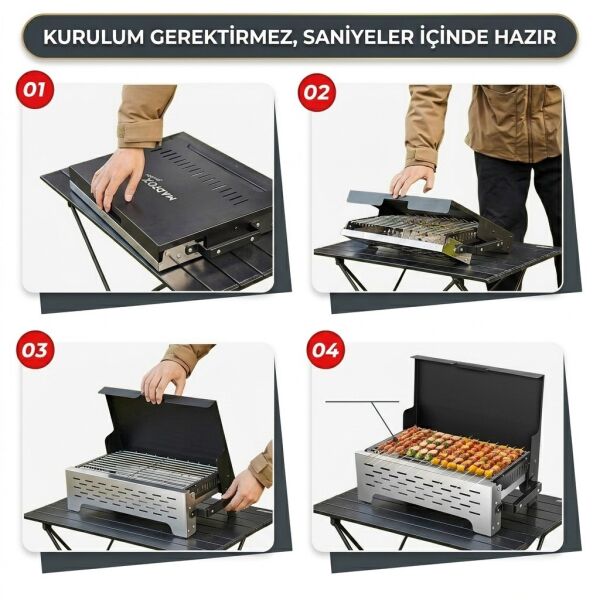 Madfox SteelFold Paslanmaz Çelik Katlanabilir Mangal SİLVER