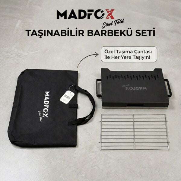 Madfox SteelFold Paslanmaz Çelik Katlanabilir Mangal SİLVER