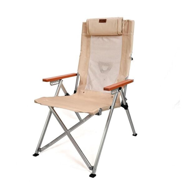 Madfox Haven 6 Kademeli Katlanır Kamp Sandalyesi Bej