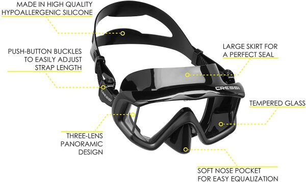 Cressi Liberty Triside Dalış Maskesi