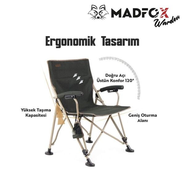 Madfox Warden Katlanır Kamp Sandalyesi YEŞİL