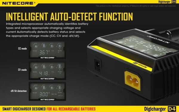 Nitecore D4 Pil Dolum Kiti (Digicharger)