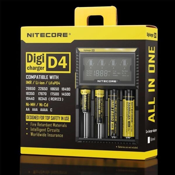 Nitecore D4 Pil Dolum Kiti (Digicharger)