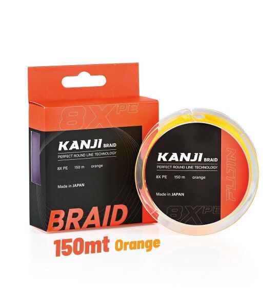 Fujin Kanji 8X 150MT Pe Line Olta Misinası ORANGE - 0,148 mm