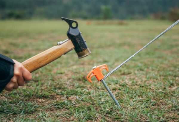 Naturehike Çadır Kazığı 25 cm ( Galvanizli Demir ) (2 Pcs) TURUNCU