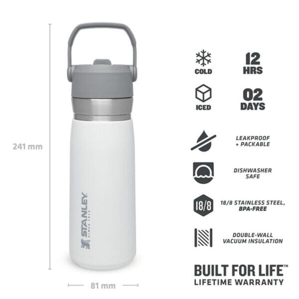 Stanley The Iceflow Pipetli Paslanmaz Çelik Soğuk Su Termosu 0.65 LT