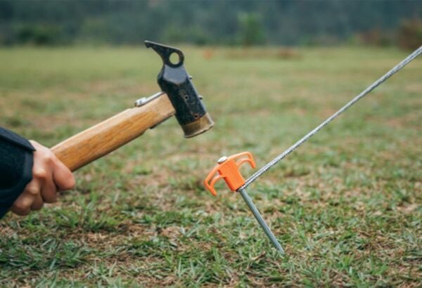 Naturehike Çadır Kazığı 25 cm ( Galvanizli Demir ) (2 Pcs) SİYAH