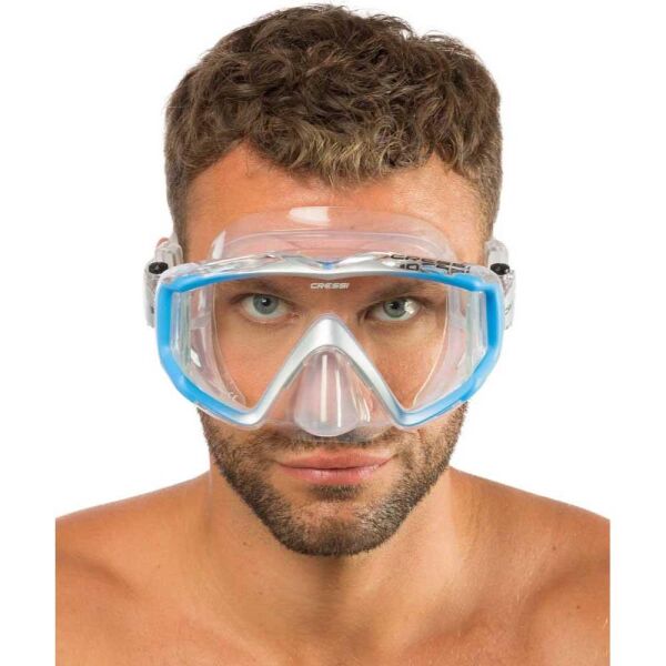 Cressi Liberty Triside Dalış Maskesi CLEAR - BLUE - SILVER