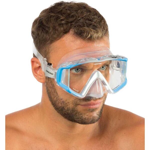 Cressi Liberty Triside Dalış Maskesi CLEAR - BLUE - SILVER