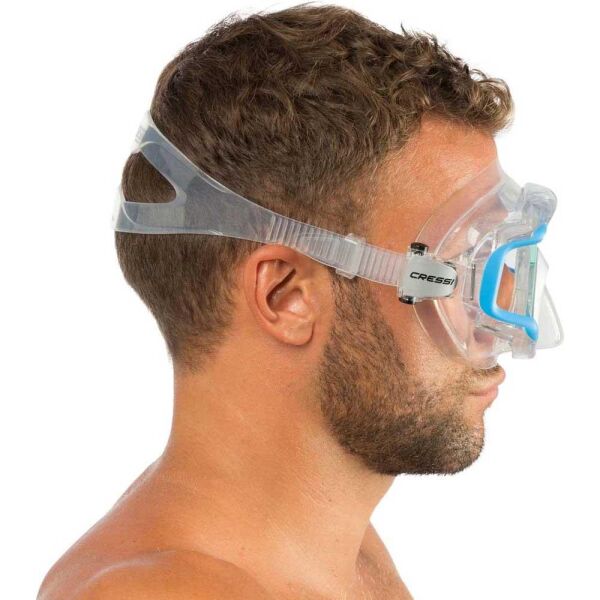 Cressi Liberty Triside Dalış Maskesi CLEAR - BLUE - SILVER