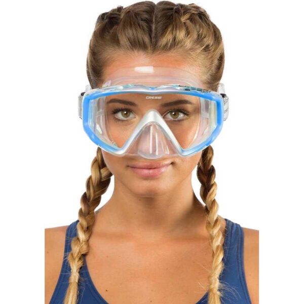 Cressi Liberty Triside Dalış Maskesi CLEAR - BLUE - SILVER