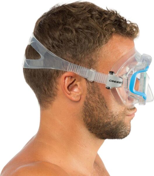 Cressi Liberty Triside Dalış Maskesi CLEAR - BLUE - SILVER