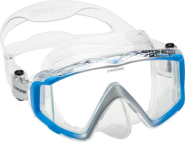 Cressi Liberty Triside Dalış Maskesi CLEAR - BLUE - SILVER