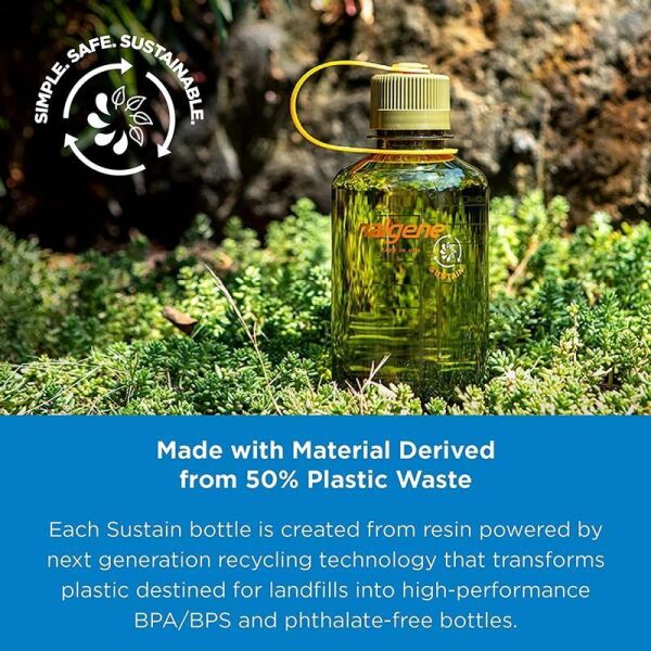 Nalgene 16oz Narrow Mouth Loop-Tops Tritan Suluk Olive