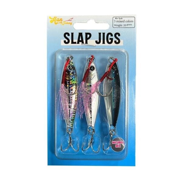 HanFish Slap Jigs 3 Naturel Mix Jig Yem