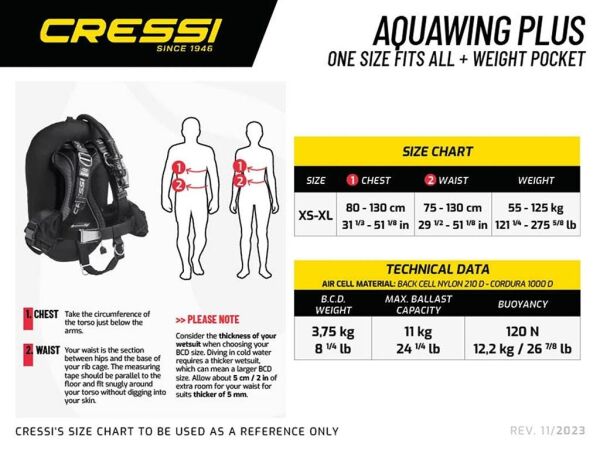 Cressi Aquawing Plus Dalış yeleği