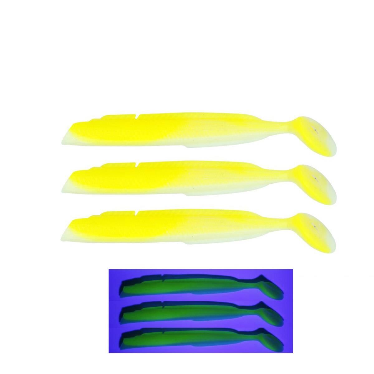 Fujin Salt Eel Body 10cm x3 Silikon Yem Gövde LEMON
