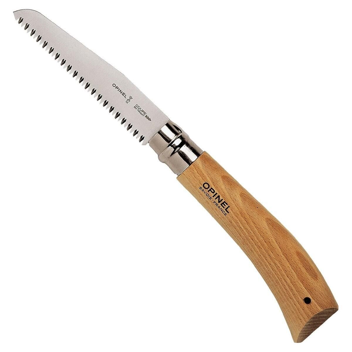 Opinel No 12 Kayın Saplı Katlanır Çelik Testere (Karbon Kaplama)