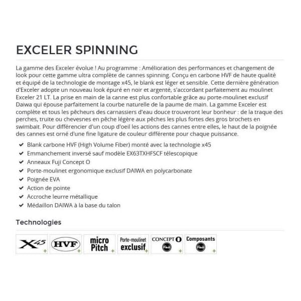 Daiwa Exceler 244 Cm 7-28 gr 2 Parça Spin Olta Kamış