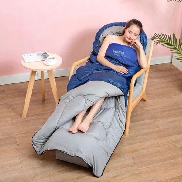 Evolite Camper Pro SQ Uyku Tulumu 0ºC MAVİ - Right