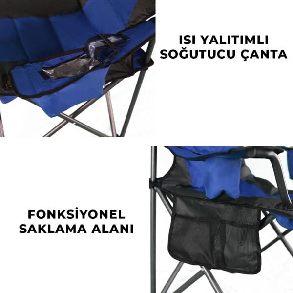 Madfox Echo Katlanır Kamp Sandalyesi MAVİ