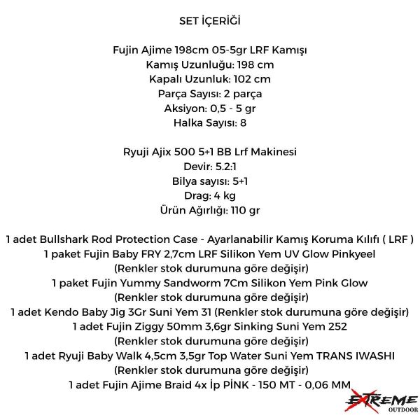 Fujin Ajime 198cm 05-5gr Ryuji Ajix 500 Lrf Olta Seti