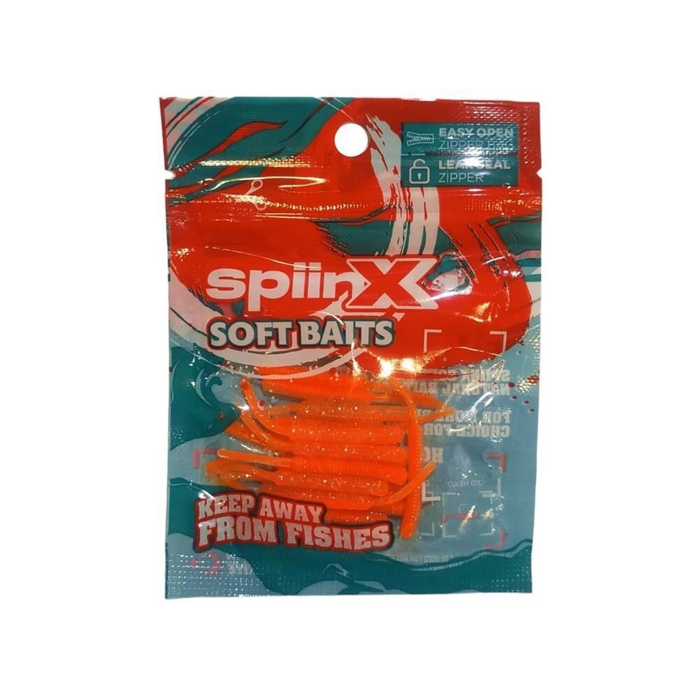 Spiinx Sandworm Silikon 6cm Lrf Silikon Yem Glow Orange Gum