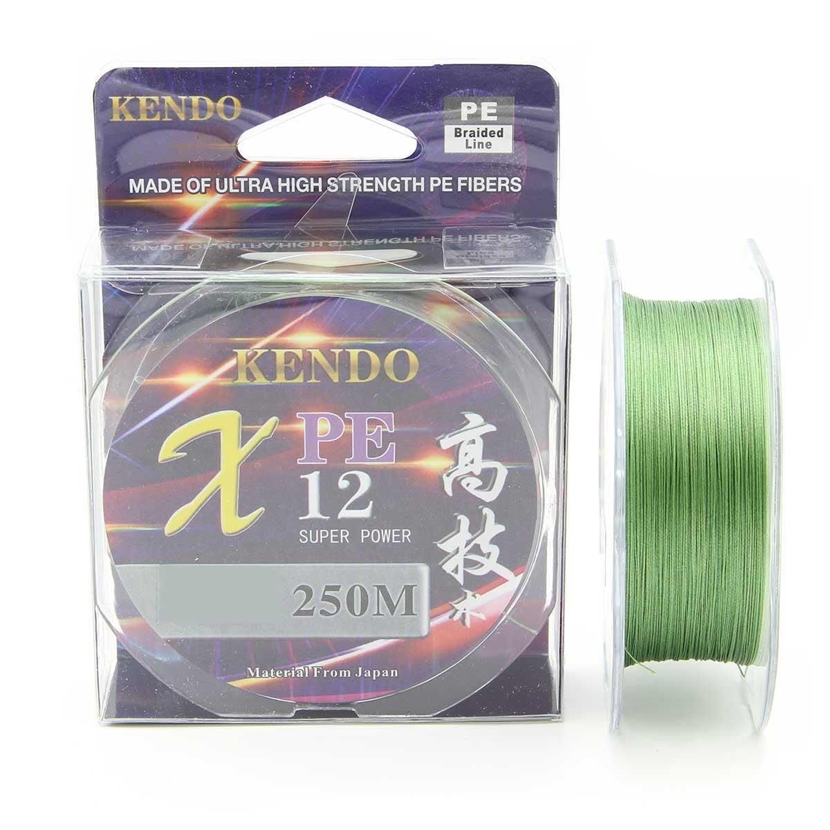 Kendo x12 PE Drak Green Örgü İp Olta Misinası 250mt 0,14 mm