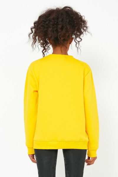 North Trace Seasonal Kadın Sweatshirt ( Fil Baskılı ) Sarı - XL