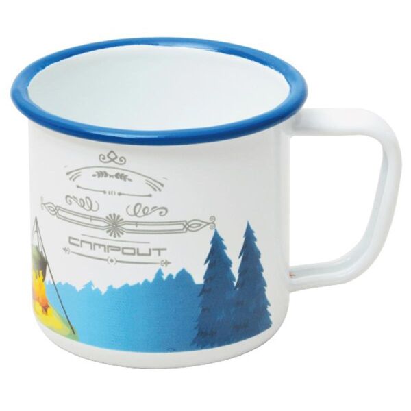 Campout Emaye Kupa Beyaz Kamp