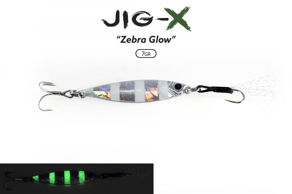 Fujin Jig-X 7 gr LRF Jig - Jig Yem ZEBRA GLOW