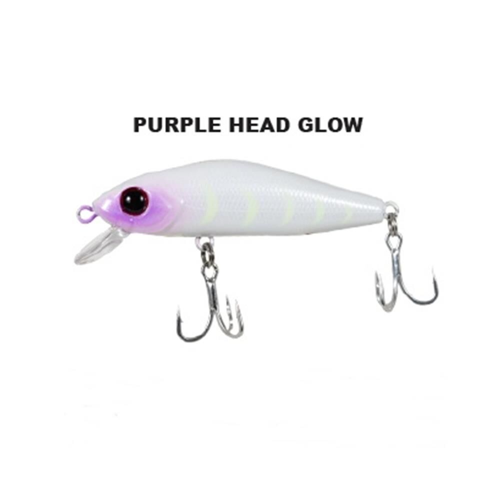 Ryuji Süper Minnow 5,5cm 5gr Maket Yem Purple Head Glow