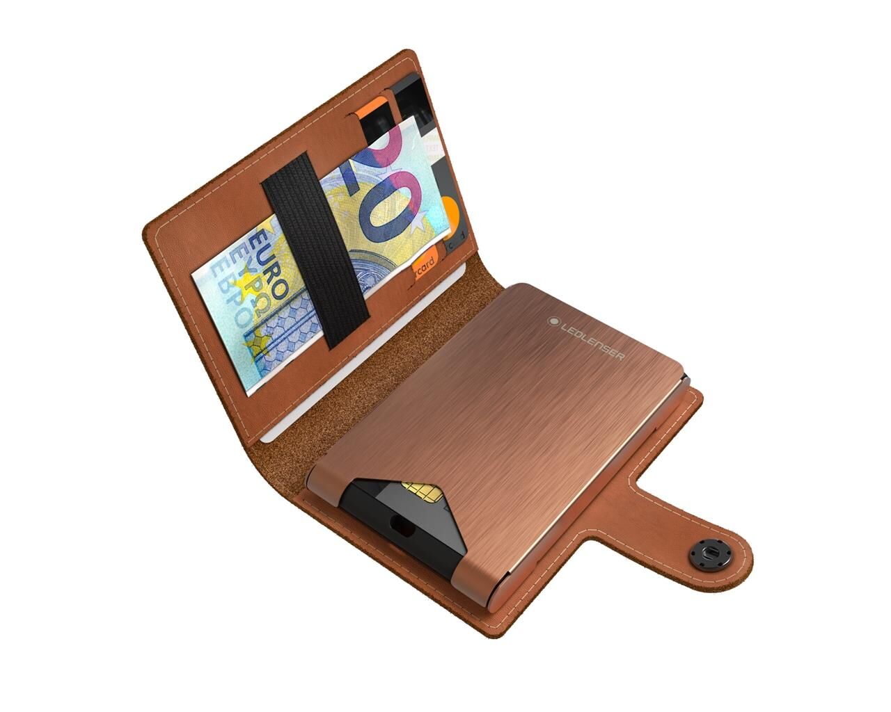 Ledlenser Lite Wallet Plus Caremel Cüzdan+El Feneri