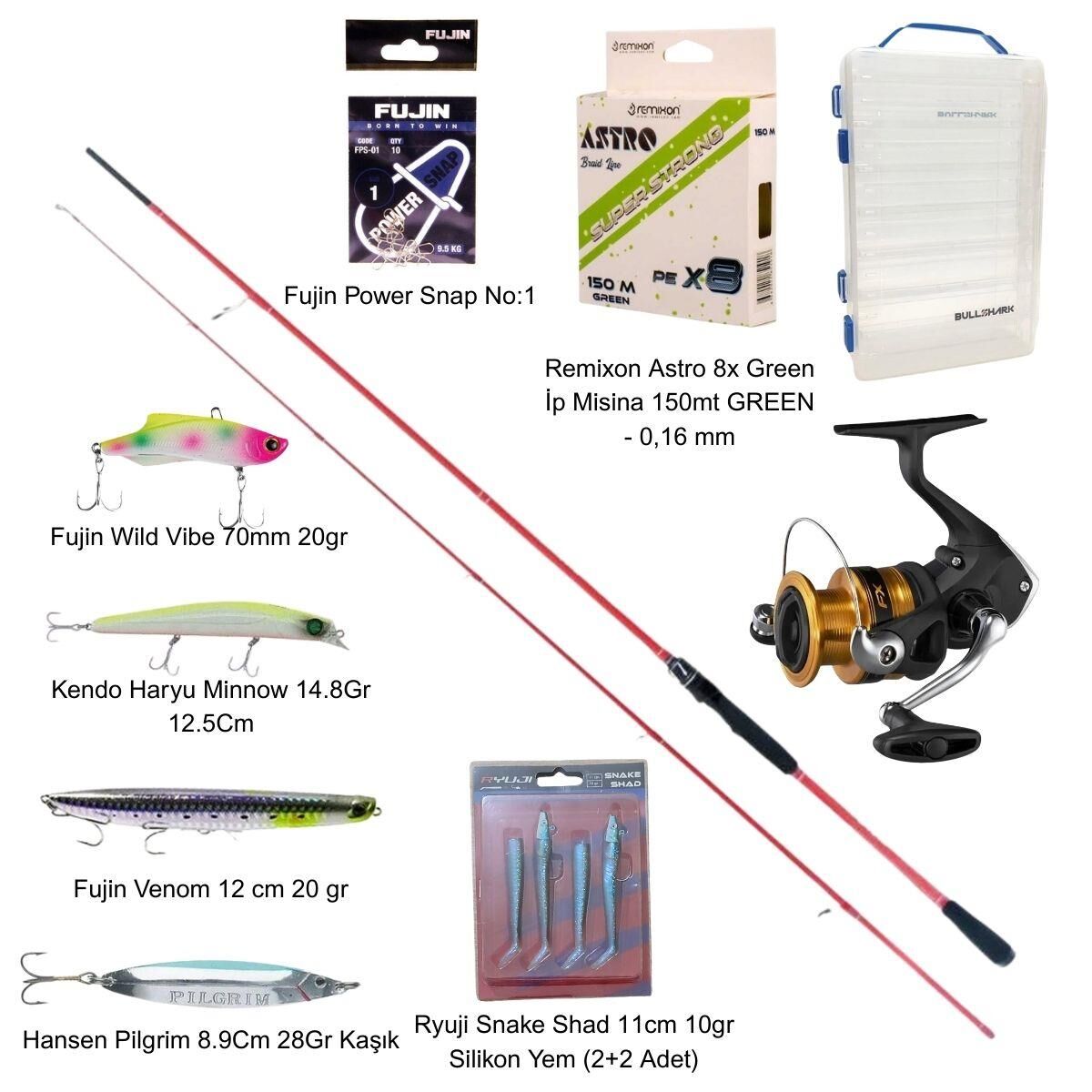 Shimano Fx 4000 Ryuji Red Fox 240cm 5-55 Gr Spin Olta Seti