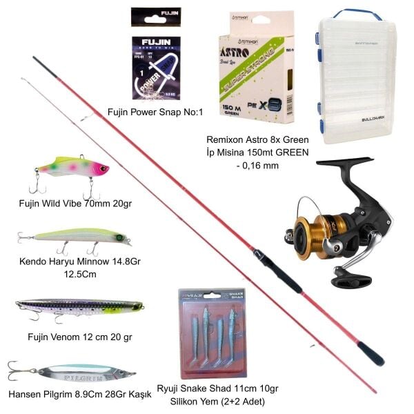 Shimano Fx 4000 Ryuji Red Fox 240cm 5-55 Gr Spin Olta Seti