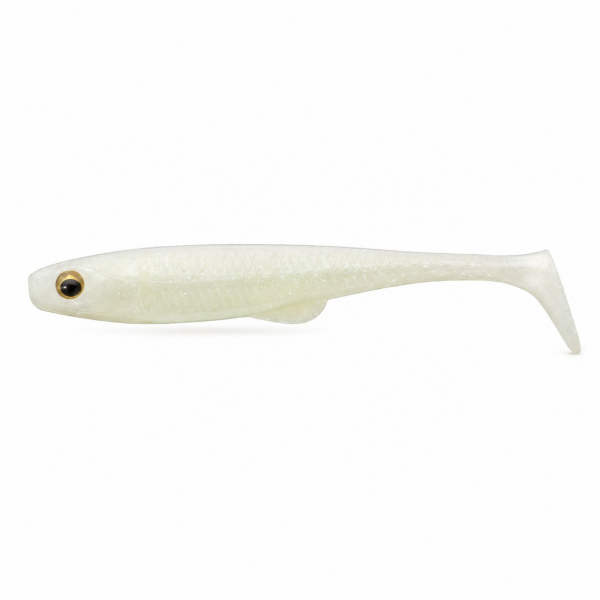 Daiwa Flat Junkie Duckfin Shad 3.5'' 9cm Slikon Yem GLOW WHITE