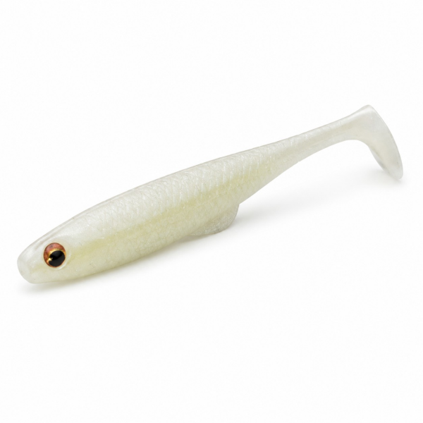 Daiwa Flat Junkie Duckfin Shad 3.5'' 9cm Slikon Yem GLOW WHITE